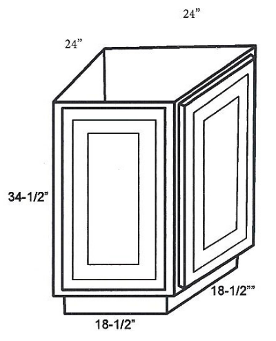 ab24base CYOF-AB24 * ANGLE BASE CABINET 24"WX24"DX34.5"H - Image 1