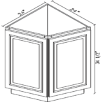 Angle Wall Cabinet 12"Wx12"Dx30"H