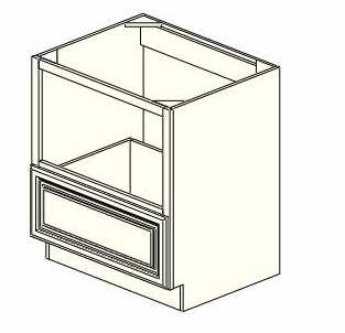 b30mw30w Opening: 26-7/8" W x 18" H (with 1 drawer). Cabinet is 30" W. Drawer front size is 29-1/2"W x 8-13/16"H - Image 1