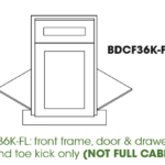 Front frame, door & drawer front, floor and toe kick only (NOT FULL CABINET)