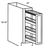 Base pull out with spice rack 9"Wx24"Dx34.5"H