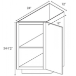 Base Transitional Cabinet 24" to 12" RIGHT