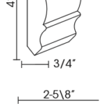 Decorative Large Crown 4.5"Wx96H