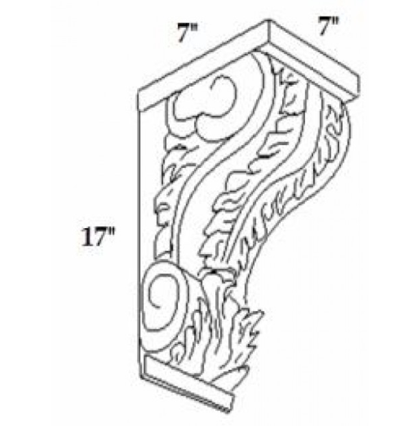 corbel60l LARGE CORBEL 7"WX7"DX17"H - Image 1