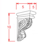 Small Corbel 5"Wx5"Dx10"H