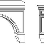 MEDIUM CORBEL RECESSED CENTER 5.25"WX4.5DX12.5"H
