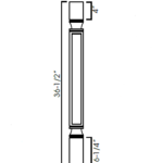 FULL LEG 3"WX3"DX36-1/2"H (TRIMMABLE).