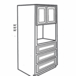 Oven cabinet 33"Wx24"Dx96"H 2 Doors, 3 Drawers