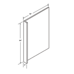 Refrigerator End Panel 30"Wx3/4"Dx96"H with 3" return