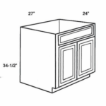 Sink Base 27"Wx24"Dx34.5"H