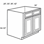 2 pc lattice door option for sink bases. Cabinets sold separately.