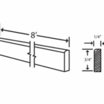 Bull nose scribe molding 96"