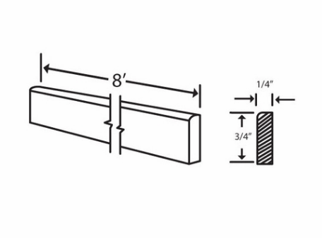 sc1-3sm Bull nose scribe molding 96" - Image 1
