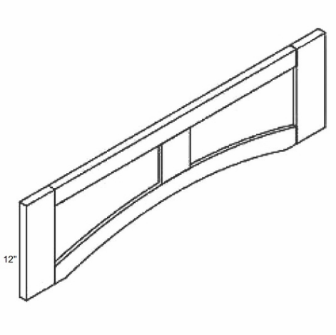 vad4812 Arched Panel Valance..48"Wx12"Hx.75"D..Trimmable 2 1/2" Each Side - Image 1