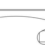 AK-Shaker 54" arched valance. Square edge. Trimmable 6" both ends.