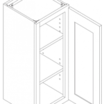Wall Cabinet 15"Wx12"Dx36"H - 1 Door