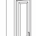 Wall Cabinet 21"Wx12"Dx42"H - 1 Door