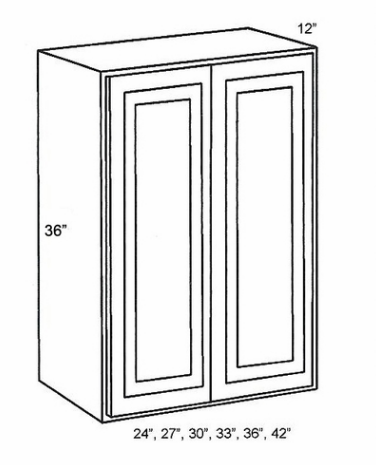 w2736b Wall Cabinet 27"Wx12"Dx36"H - 2 Door - Image 1