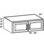 24" Deep Wall Cabinet 30"Wx24"D'x12"H 2 Door