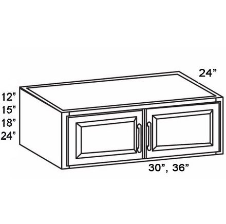 w301824b 24" Deep Wall Cabinet 30"Wx24"D'x12"H 2 Door - Image 1