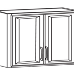 Wall Cabinet 36"Wx12"D'x18"H 2 Door