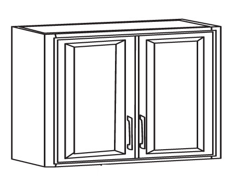 w3018b Wall Cabinet 36"Wx12"D'x18"H 2 Door - Image 1