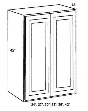 w3042b Wall Cabinet 30"Wx12"Dx42"H - 2 Door - Image 1
