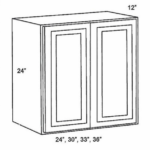 Wall Cabinet 33"Wx12"D'x24"H 2 Door