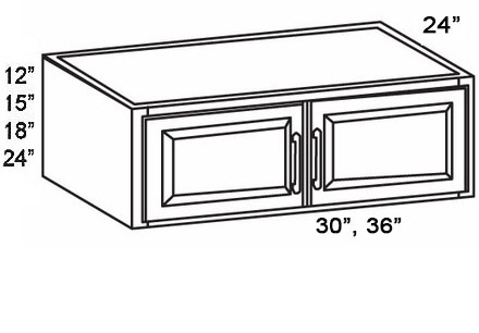 w361224b 24" Deep Wall Cabinet 36"Wx24"D'x12"H 2 Door - Image 1