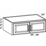 Wall Cabinet 36"Wx12"D'x18"H 2 Door