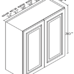 Wall Cabinet 36"Wx12"Dx30"H - 2 Door