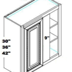 Wall Blind Corner Width: 24?; Height: 30?; Depth: 12?; Number of Doors: 1; Number of Drawers: 0; Number of Shelves: 2
