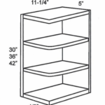 Wall end shelf 5"Wx12"Dx30"H