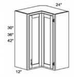 Wall Square Corner Cabinet - 24"Wx12"Dx30"H