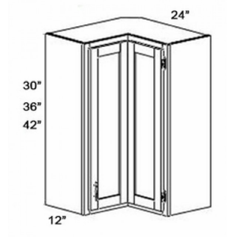 wsq2430 Wall Square Corner Cabinet - 24"Wx12"Dx30"H - Image 1