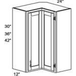 Wall Square Corner Cabinet - 24"Wx12"Dx42"H