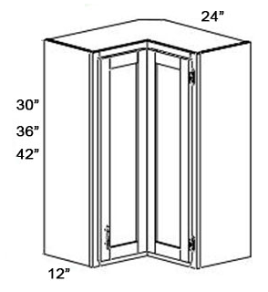 wsq2442 Wall Square Corner Cabinet - 24"Wx12"Dx42"H - Image 1