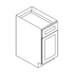 Base - 12"Wx24"Dx34.5"H * 1 Door, 1 Drawer