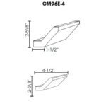 (AW-GW-TW-PW) Crown Molding is straight 2-5/8"