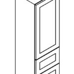 Wall 2 Drawers Cabinet 18"Wx12"Dx60"H
