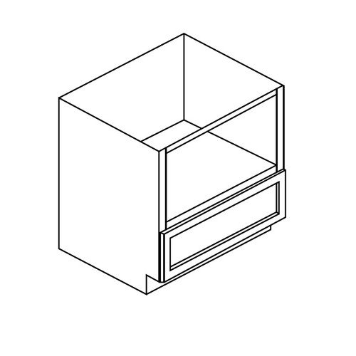 49617d97-9835-4c77-ae8a-b89adbd3c178_AH-B24MW-24_W__64974.1757350987 Microwave Base - 24"x24"x34.5" 20 7/8"x18"H opening with 1 Drawer - Image 1
