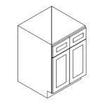 Sink Base 36"Wx24"Dx34.5"H - 2 Doors 2 Headers