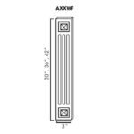 Discontinued - Decorative base Filler. Fluted with beveled square - 6"Wx3/4"Dx34.5"H