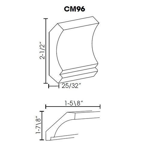 6e283425-b642-4a7f-b436-45fd2558db0b_AR-CM96__85920.1741821091 Crown Molding 2.5"Wx96"H - Image 1