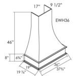 Wood Hood 36"W