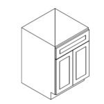 Sink Base 27"Wx24"Dx34.5"H - 2 Doors 1 Header