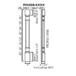Half leg 3"w x 42"h x 2-1/4"d..including WF3