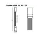Trimmable Pilaster 3"Wx2-1/3"Dx96"H