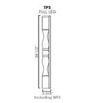 Discontinued - Full leg 3"Wx3"Dx34-1/2"H with 3" Wall Filler