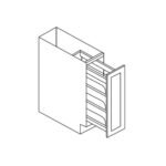 Base pull out with spice rack 9"Wx24"Dx34.5"H - Not Soft Close Glides
